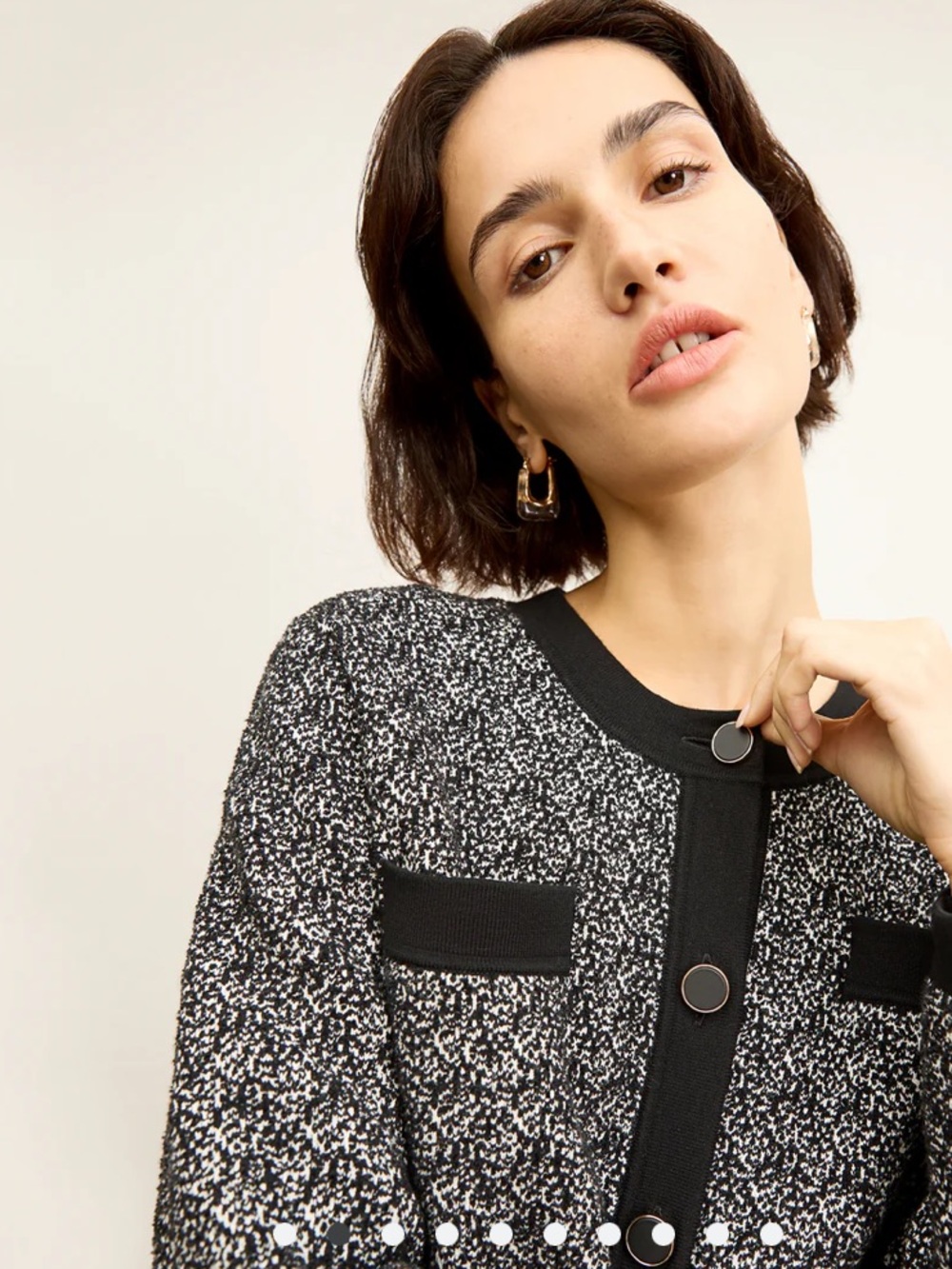 M.M.Lafleur Evangeline Lady Knit Jardigan Sweater Blazer Cardigan Jacket Small - Picture 2 of 12